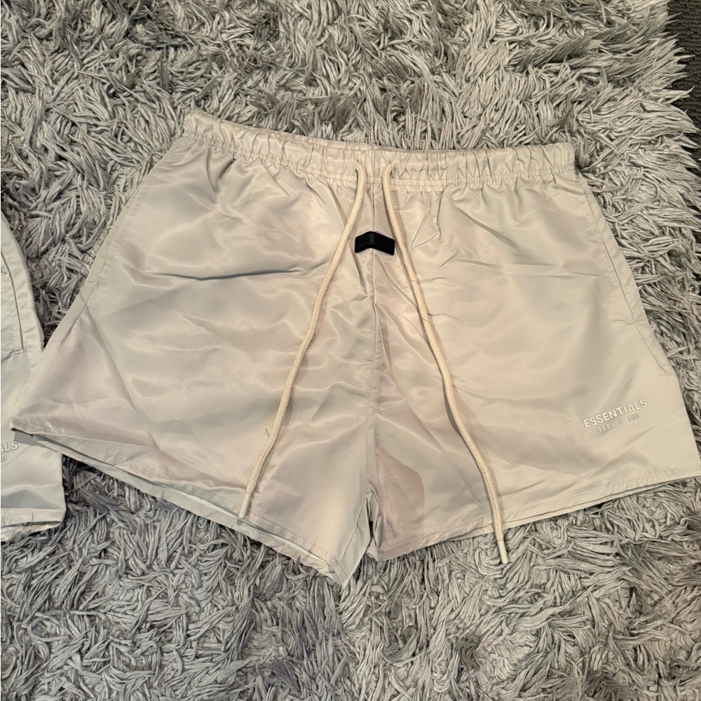 Essentials Silver Cloud Drawstring Shorts